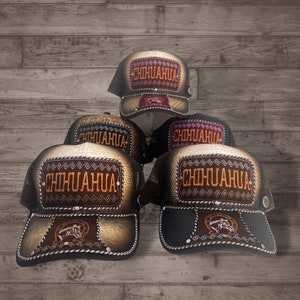 CHIHUAHUA MEXICAN Cowboy CAP, Mexican Gifts, Mexican Art, Cowgirl Trucker Cap.