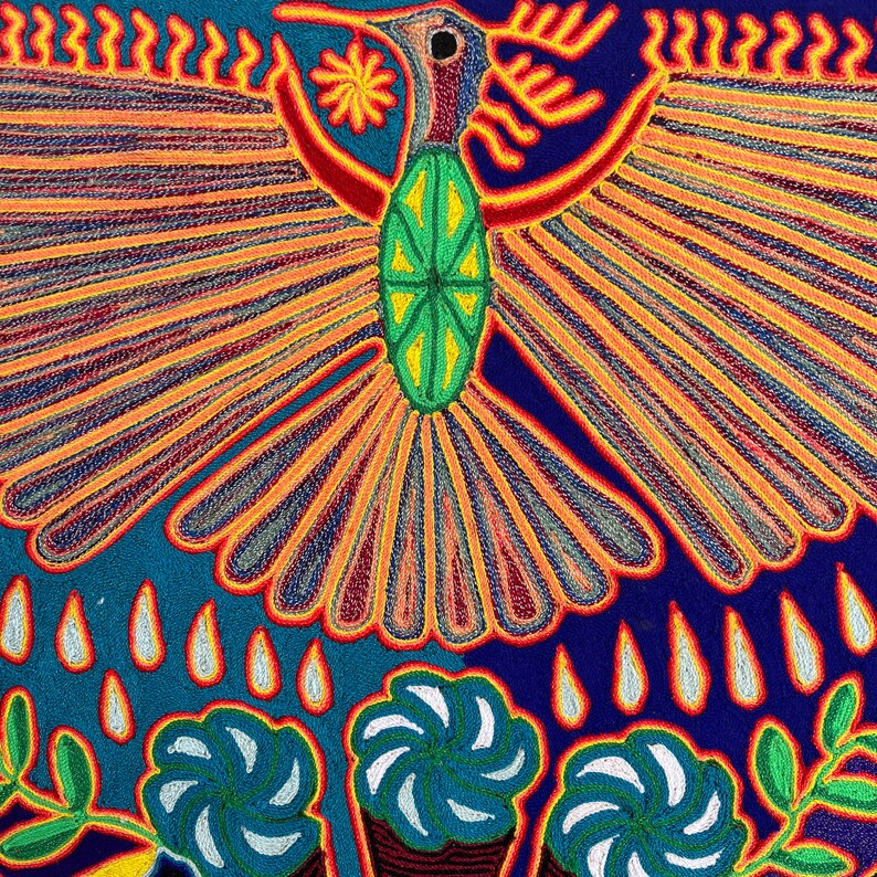 MEXICAN ART. Mexican Wall Art. Mexican HUICHOL Art Paint to Etsy