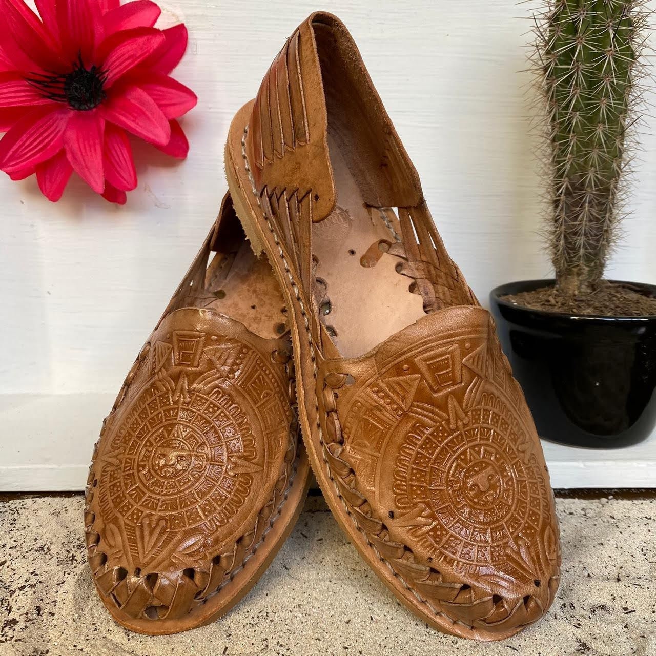 Mexican Artisanal Huarache. Mexican Leather Shoe. Traditional | Etsy