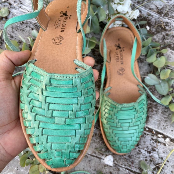 Cute green online sandals