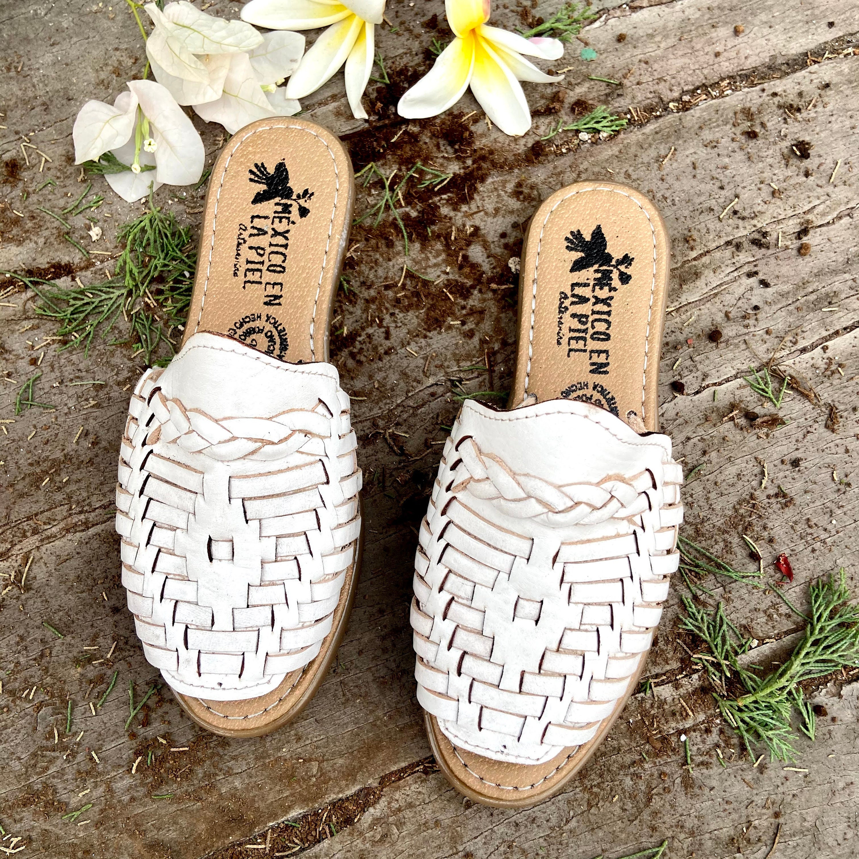 White shop mexican sandals