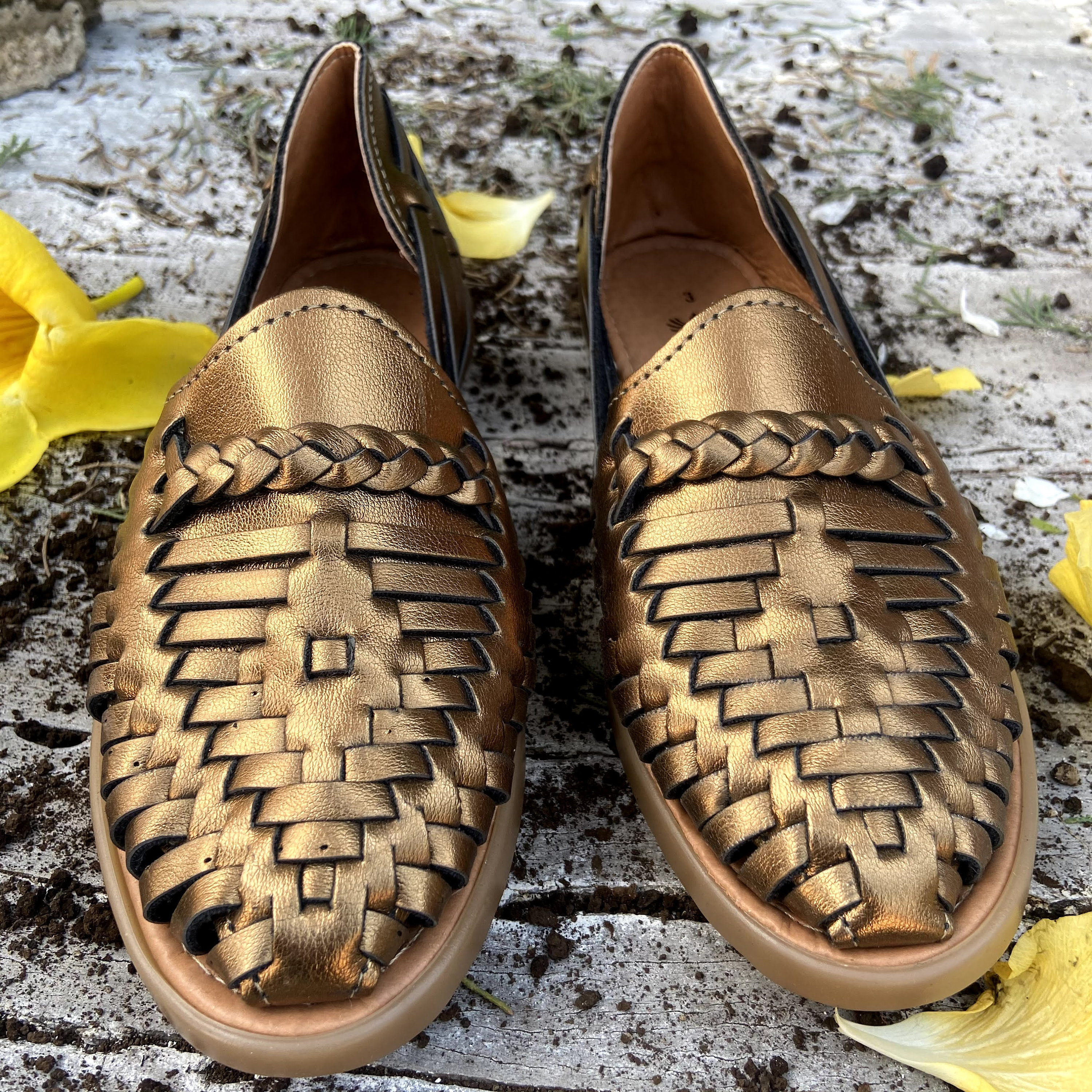 Bronze Huarache. Mexican Leather Shoes. All Sizes. Huarache
