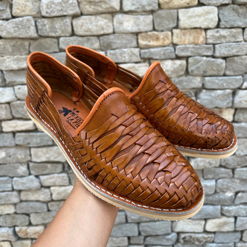 Brown LEATHER SHOES for Men Made in MEXICO. All Sizes image 8