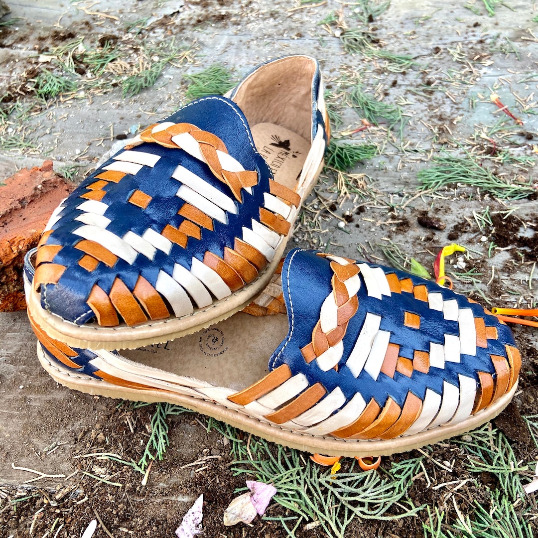 Buy LEATHER FLATS Mexican Leather Multicolor  Huarache Mexican Comfortable Flats for Online in  India