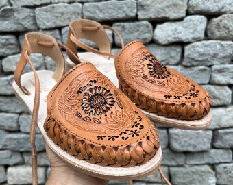 Comfortable Sandals for Woman. Lace up Leather Huarache. Mexican Leather Shoes. All Sizes Huarache Shoes. Mexican Gifts Etsy Canada