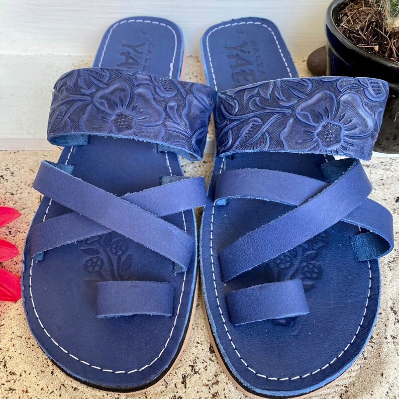 Mexican Artisanal Sandals 50% Leather, 50% Synthetic Black  603788 main image 0
