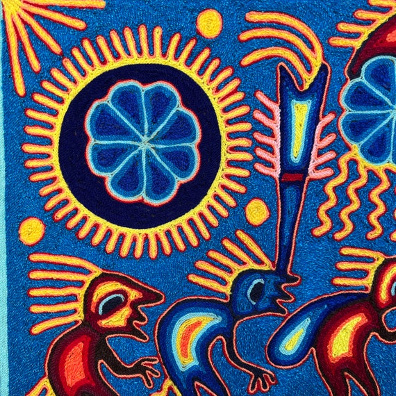 メキシコ ウィチョール族アート チャキーラ メキシコ ウィチョール族アート チャキーラ