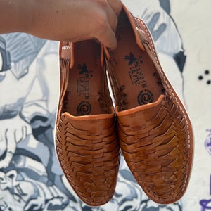 Brown LEATHER SHOES for Men Made in MEXICO. All Sizes image 9