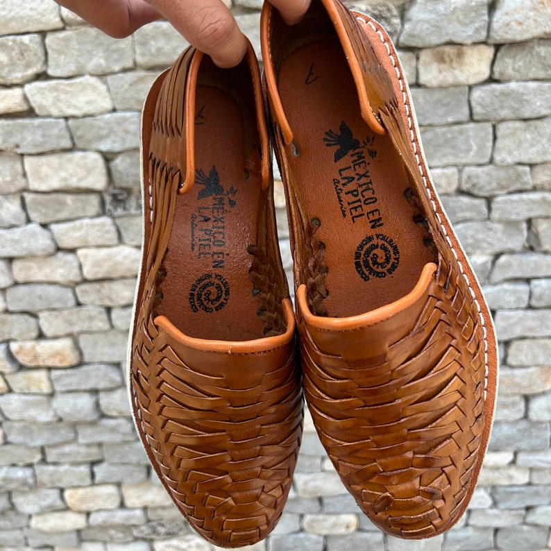 Brown LEATHER SHOES for Men Made in MEXICO. All Sizes image 6