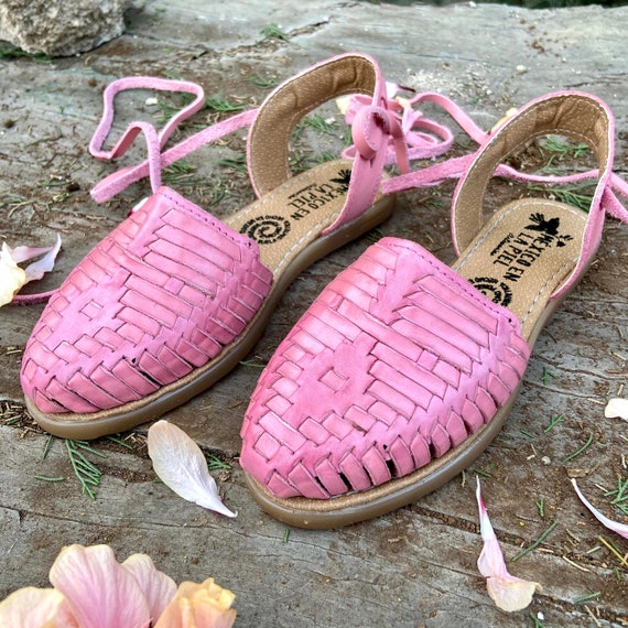 LACE up HUARACHE Sandals LEATHER Pink Colour. All Sizes Etsy Australia