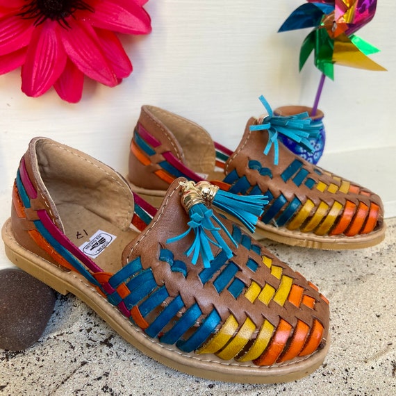 Sandalias Huarache para Niñas. Todos los tamaños. Hippie | Etsy México