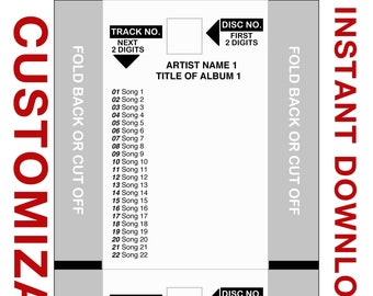 CD Jukebox Title Strip Customizable PDF Download & Print From Home Rowe AMI  Compact Disc