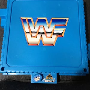Hasbro WWF WWE Wrestling Ring Decals Stickers Reproduction Center ring flag wrestlemania belt and more image 2