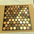 Penny Tile Template Jig Real Coins Make Your Own Mosaic Tile Sheets USA Copper Zinc Currency 7.25" x 7.25"