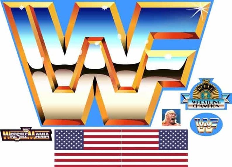 Hasbro WWF WWE Wrestling Ring Decals Stickers Reproduction Etsy