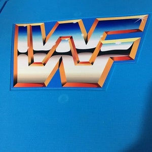 Hasbro WWF WWE Wrestling Ring Decals Stickers Reproduction Center ring flag wrestlemania belt and more image 6