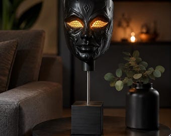Venetian Mask Lamp 45 cm – Unique Design Light with Removable Mask – E27 Ambient Lamp – Modern Decorative Lighting