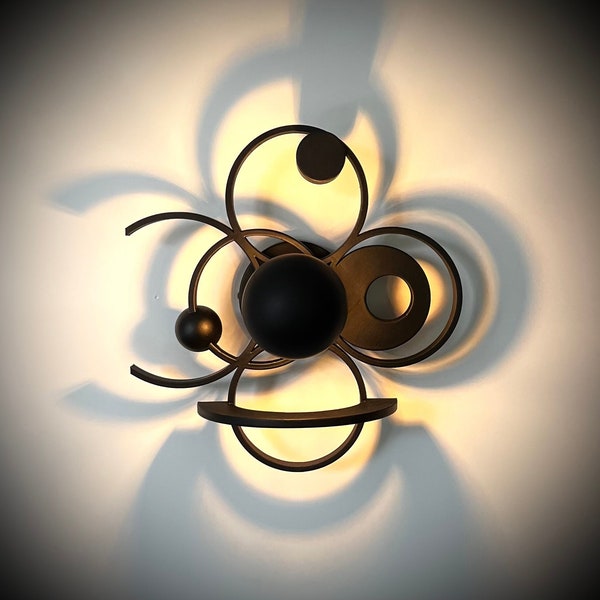 3D planet wall light or ceiling light, color of your choice