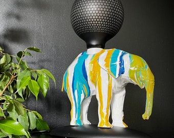 Elephant Lamp | African Table Lamp | Desk Lamp | Unique Piece
