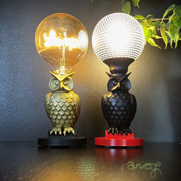 Lampe de chevet  Hibou personnalisable