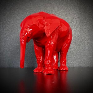 Diseño de estatua de elefante | Escultura del elefante africano | Color de decoración africana de tu elección.