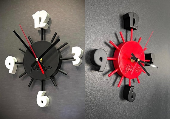 Horloge murale aimantée 3D personnalisable -  France