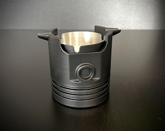 Piston Ashtray 2-in-1 – Industrial Decor & Hidden Storage Box – Unique Gift for Men – Custom Color Option