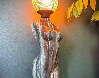 Art Deco Woman Table Lamp | Modern Female Sculpture Lamp | Minimalist Design Lamp E27 | Decorative Desk & Living Room Lamp