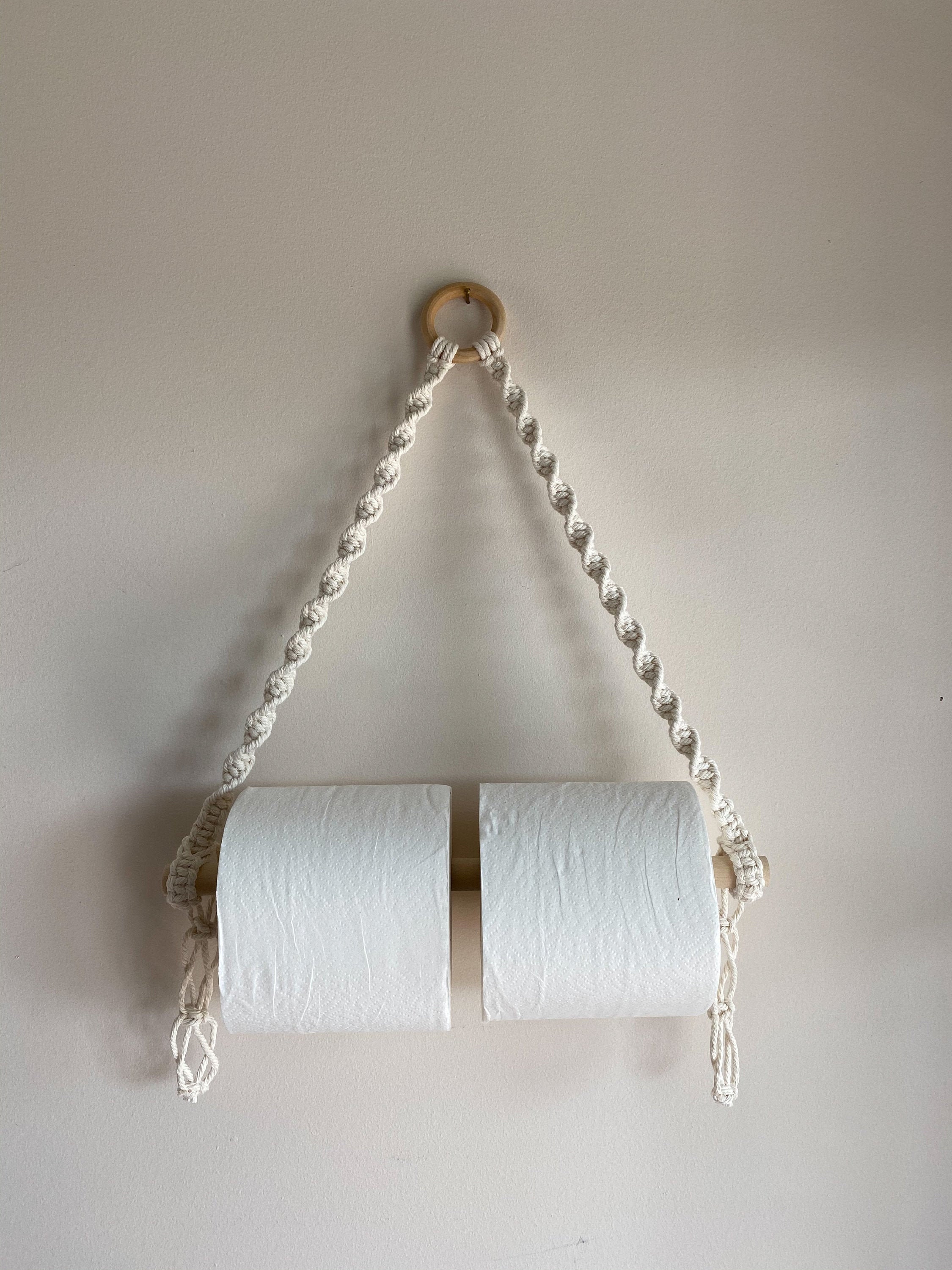 Macrame toilet paper holder Etsy