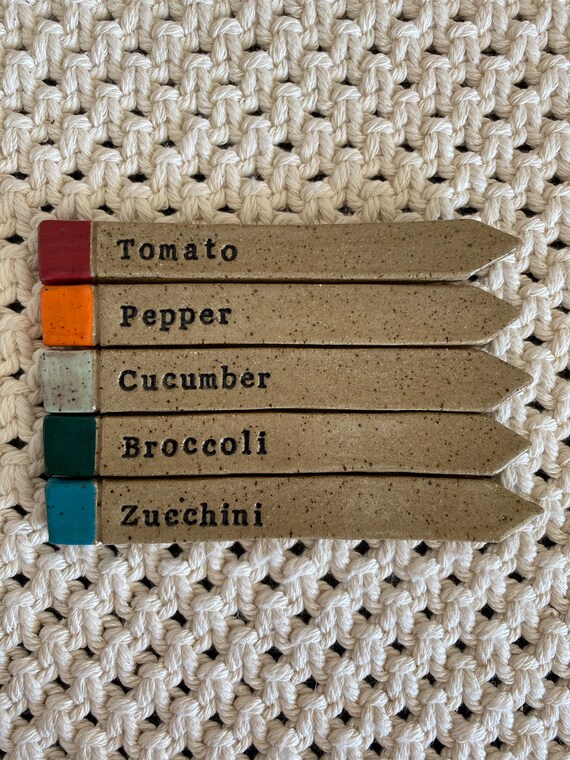 Vegetable Garden Markers Set of 5 Etsy