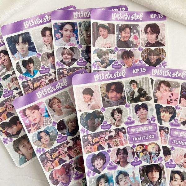 BTS HEART sticker sheets // *read description*