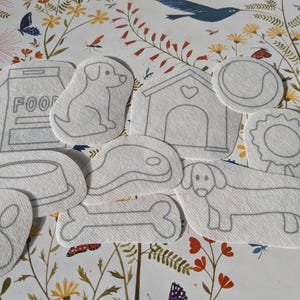 Dog Embroidery Patches: Stick & Stitch Water Soluble Stabilizer - 10 Designs