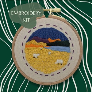 Woolly highland sheep - HAND EMBROIDERY KIT - Scottish Landscapes Collection
