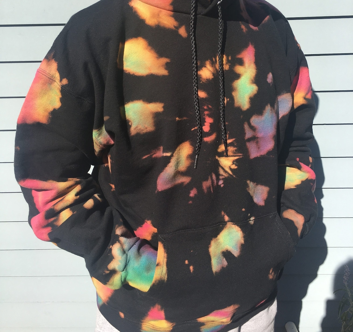 bleach dyed sweatshirt
