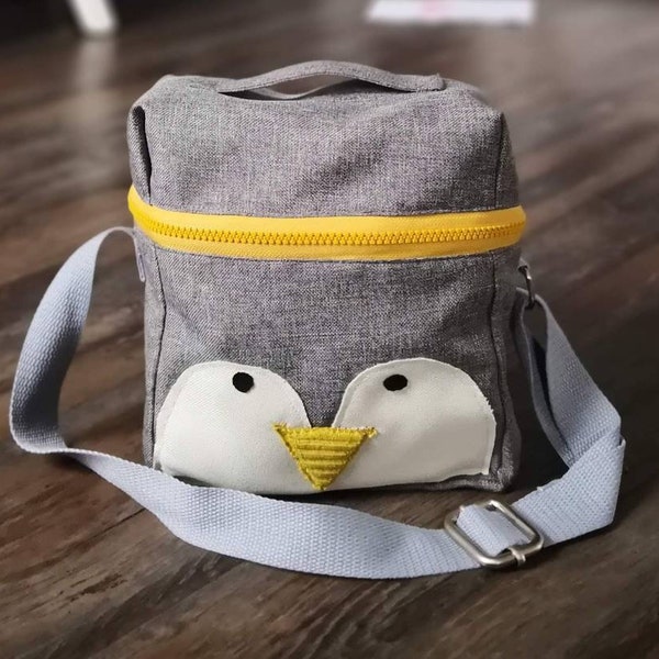 Handmade Kinder Tasche Tragetasche Musikspielbox Pinguin