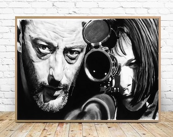 Leon The Professional Poster Classic movie bedroom art Canvas Poster-unframe-8x12'',12x18''14x21''16x24''20x30''24x36''Multiple choice
