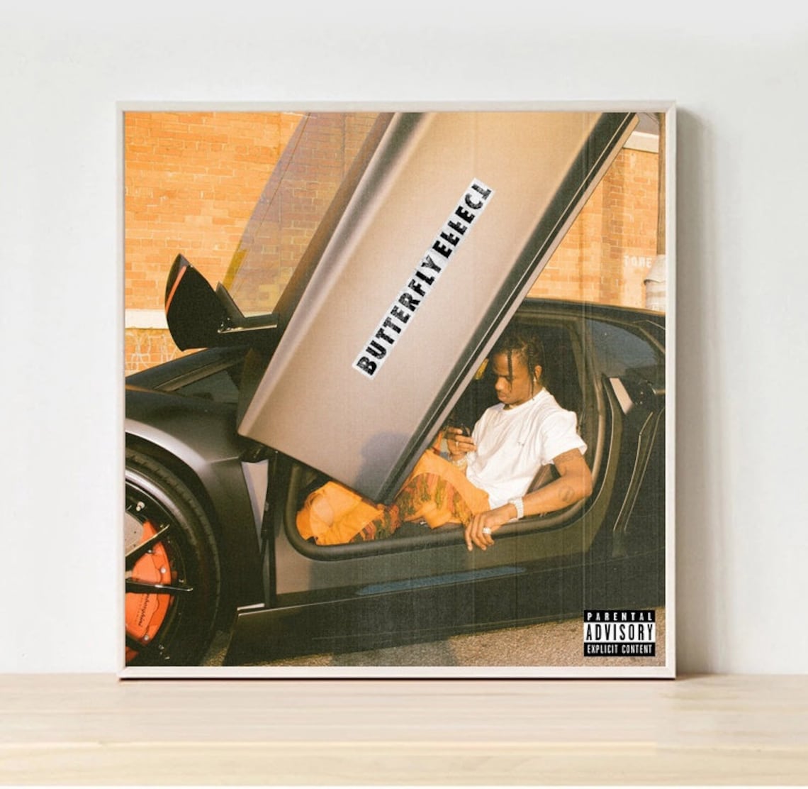 Travis Scott Butterfly Effect Album Cover Music Poster Canvas Etsy