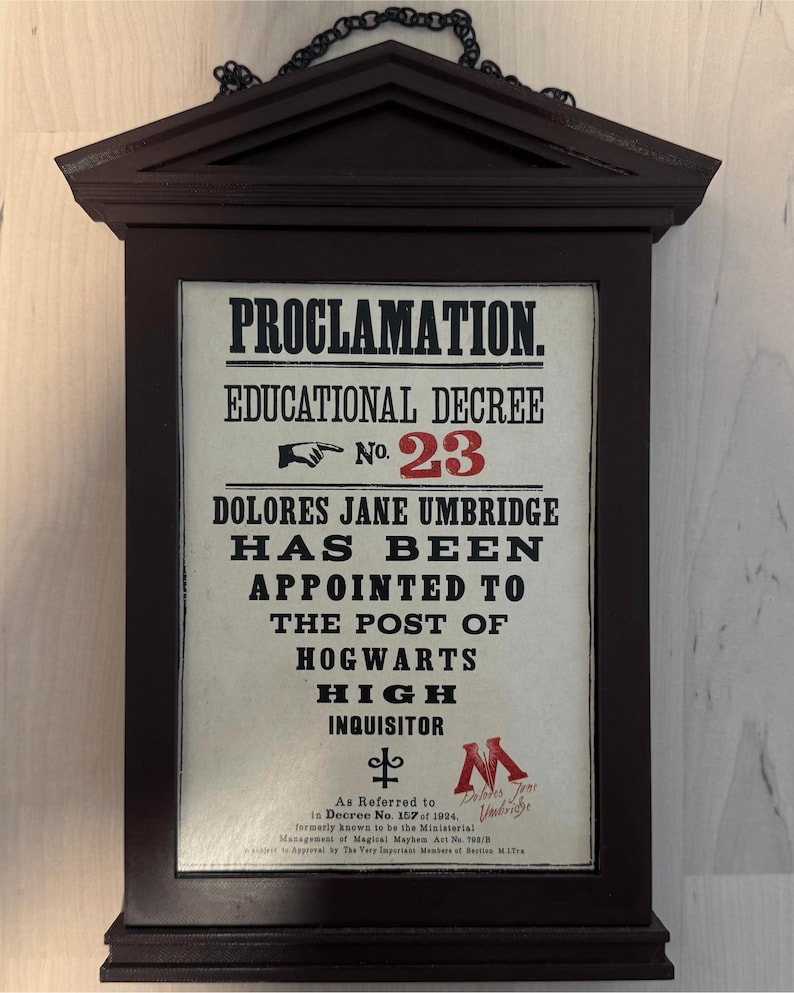 Us Proclamation Frame Wizarding School Proclamation Frame With Poster - Etsy
