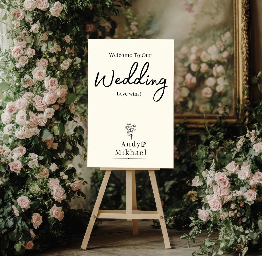Editable Wedding Welcome Sign & Seating Plan: Minimalist Decor (digital ...