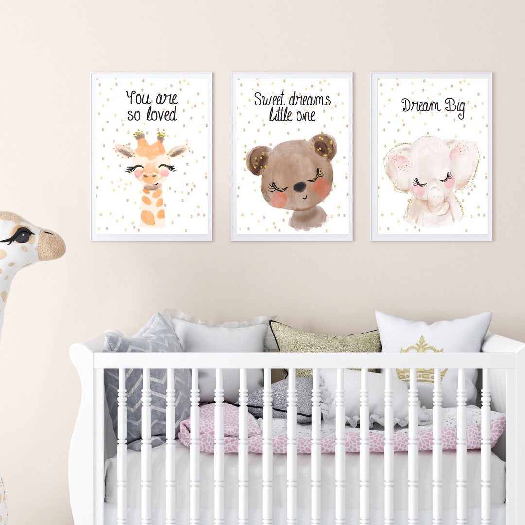 Set of 3 Nursery Prints Wall Art Unisex Nursery Decor Nursery Wall Art ...