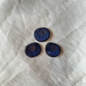 Ceramic refrigerator magnets | handmade magnets | handmade ceramics | blueberry magnets