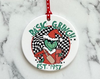 2023 Basic Grinch Christmas Ornament | Grinch Lover | Funny Ornament | Mom Gift | Grinch Ornament | Bougie | Stanley inspired | trendy