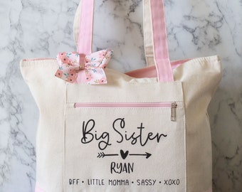 Big Sister-tas | Draagtas met ritssluiting | Cadeau grote zus | Ziekenhuistas Big Sister