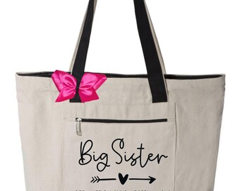 Big Sister-tas | Draagtas met ritssluiting | Cadeau grote zus | Ziekenhuistas Big Sister