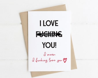 Naughty Valentines Day Card, Naughty Valentine For Him, Anniversary Card, Naughty Birthday Card, Boyfriend, Girlfriend