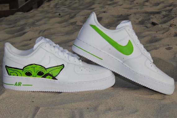 Baby Yoda Grogu Custom Nike Air Force 