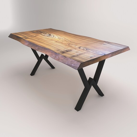 Metal Slab Table Leg set of 2 Etsy