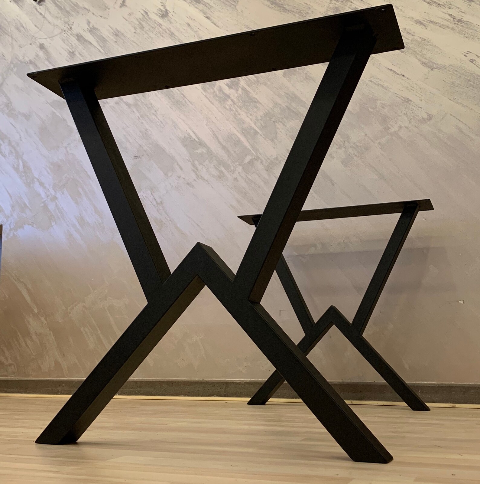 Metal Slab Table Leg set of 2 Etsy