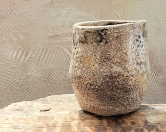 Raku Pottery Vase Raku Fire Flash PotteryStudio Art Raku Vase BOHO DecorSouthwest Decor