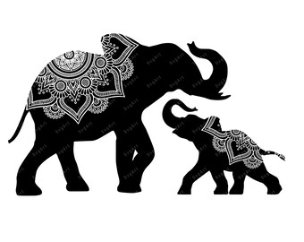 Download Elephant Mandala Svg Etsy
